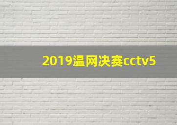 2019温网决赛cctv5