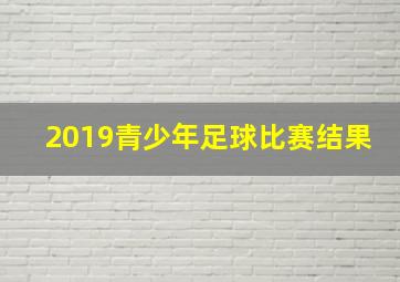 2019青少年足球比赛结果