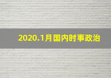 2020.1月国内时事政治