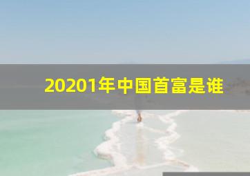 20201年中国首富是谁