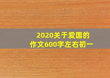 2020关于爱国的作文600字左右初一