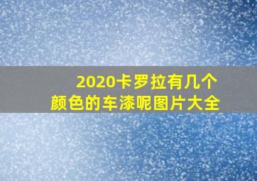 2020卡罗拉有几个颜色的车漆呢图片大全