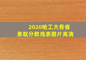 2020哈工大各省录取分数线表图片高清