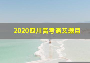 2020四川高考语文题目