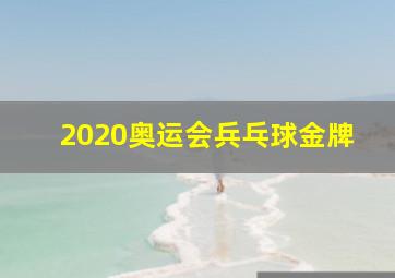 2020奥运会兵乓球金牌