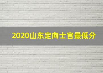 2020山东定向士官最低分