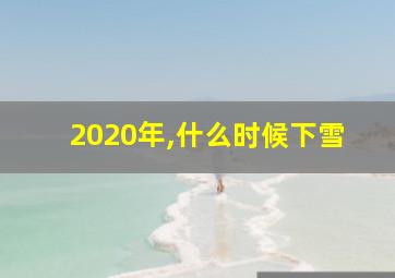 2020年,什么时候下雪