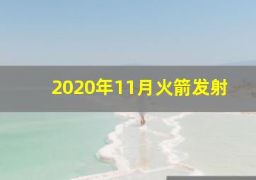 2020年11月火箭发射