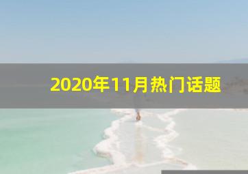 2020年11月热门话题