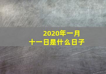 2020年一月十一日是什么日子