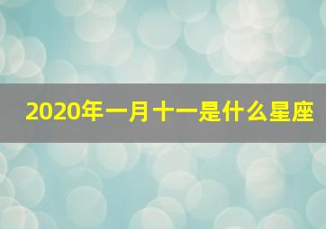 2020年一月十一是什么星座