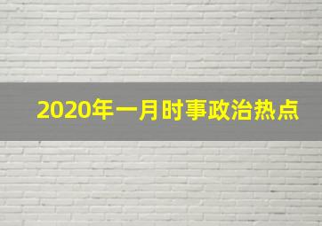 2020年一月时事政治热点