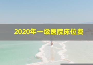 2020年一级医院床位费