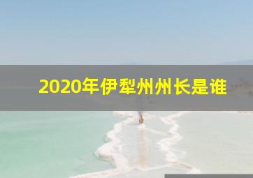 2020年伊犁州州长是谁