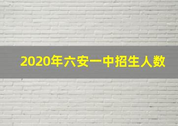 2020年六安一中招生人数