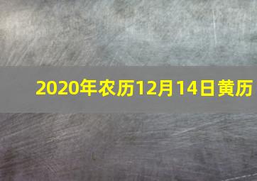 2020年农历12月14日黄历