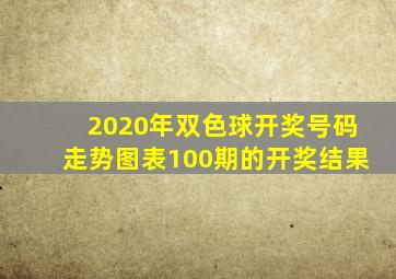 2020年双色球开奖号码走势图表100期的开奖结果