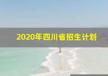 2020年四川省招生计划