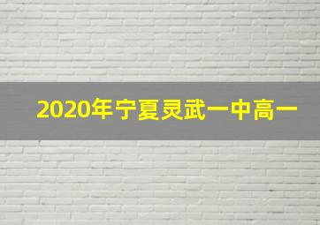 2020年宁夏灵武一中高一