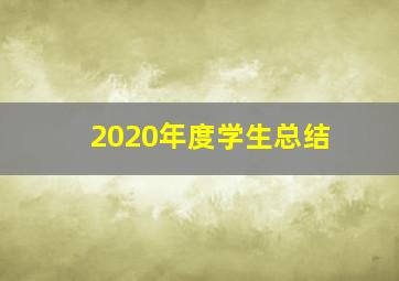 2020年度学生总结