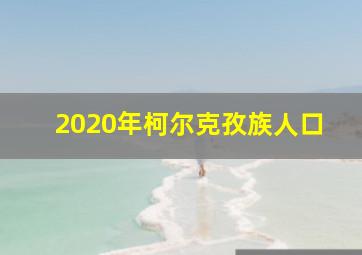 2020年柯尔克孜族人口