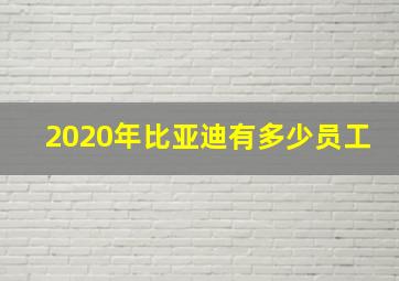 2020年比亚迪有多少员工