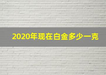 2020年现在白金多少一克