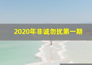 2020年非诚勿扰第一期