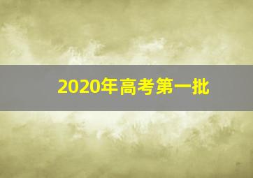 2020年高考第一批