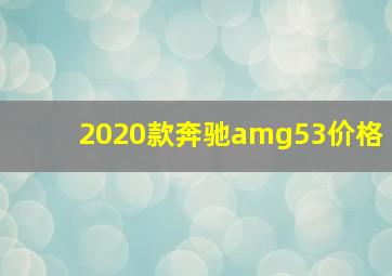 2020款奔驰amg53价格