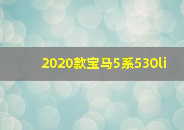 2020款宝马5系530li