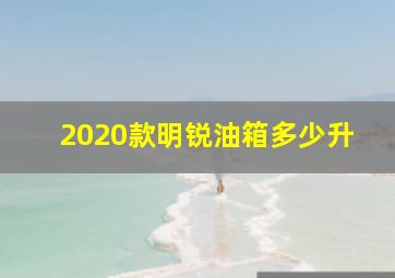 2020款明锐油箱多少升