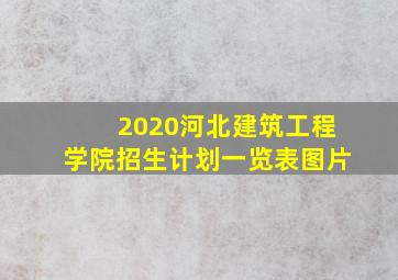 2020河北建筑工程学院招生计划一览表图片