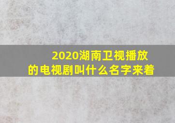 2020湖南卫视播放的电视剧叫什么名字来着