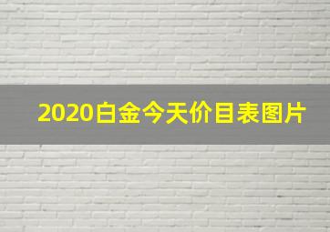 2020白金今天价目表图片