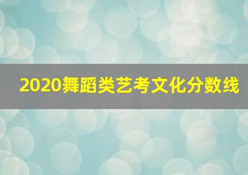 2020舞蹈类艺考文化分数线