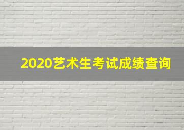 2020艺术生考试成绩查询