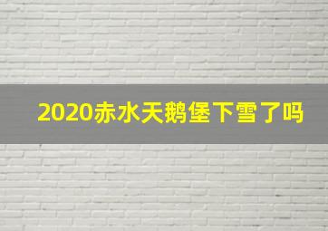 2020赤水天鹅堡下雪了吗