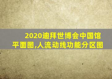 2020迪拜世博会中国馆平面图,人流动线功能分区图