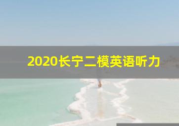 2020长宁二模英语听力