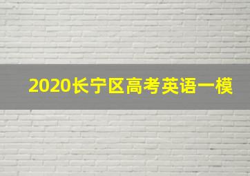 2020长宁区高考英语一模