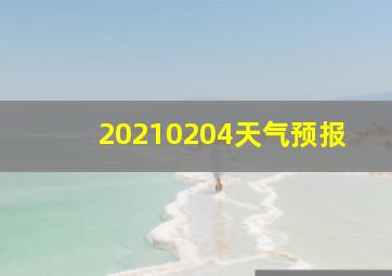 20210204天气预报