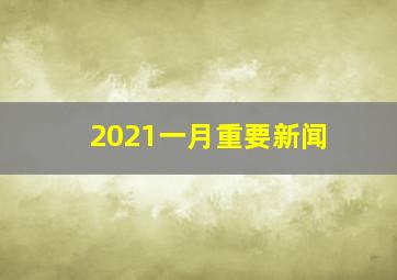 2021一月重要新闻