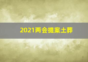 2021两会提案土葬