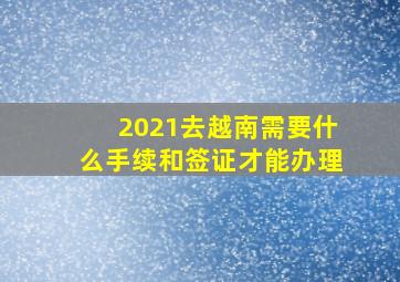 2021去越南需要什么手续和签证才能办理