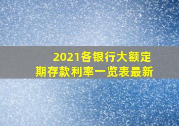 2021各银行大额定期存款利率一览表最新