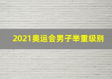 2021奥运会男子举重级别