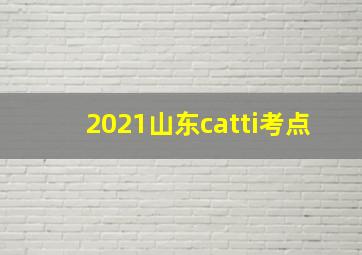 2021山东catti考点