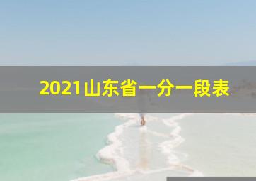 2021山东省一分一段表