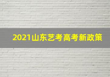 2021山东艺考高考新政策